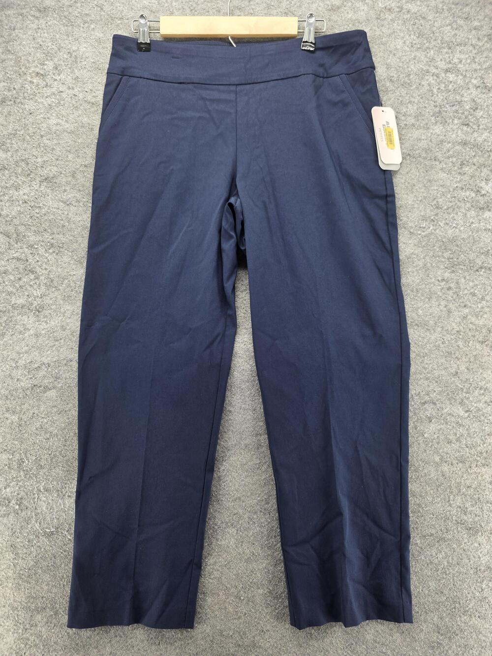 Allison Daley Pants Womens 12PR Blue Ponte Pull On Stretch Pockets 28.5 In